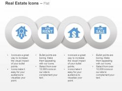 Property rent dollar sale board ppt icons graphics
