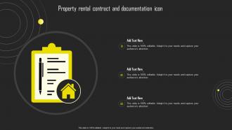 Property rental contract and documentation icon