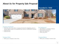 Property Sale Proposal Powerpoint Presentation Slides