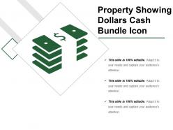 Property showing dollars cash bundle icon