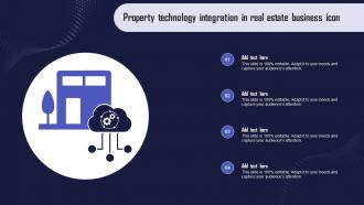 Property Technology Integration In Real Estate Business Icon
