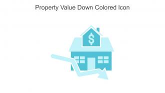 Property Value Down Colored Icon In Powerpoint Pptx Png And Editable Eps Format