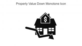 Property Value Down Monotone Icon In Powerpoint Pptx Png And Editable Eps Format