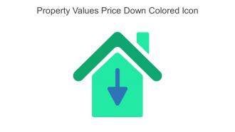 Property Values Price Down Colored Icon In Powerpoint Pptx Png And Editable Eps Format