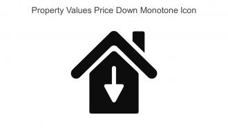 Property Values Price Down Monotone Icon In Powerpoint Pptx Png And Editable Eps Format