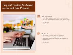 Proposal context for annual service and sale proposal ppt powerpoint presentation pictures