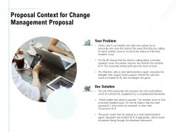 Proposal context for change management proposal ppt powerpoint slide