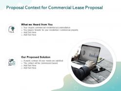 Proposal context for commercial lease proposal ppt powerpoint presentation pictures ideas