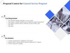 Proposal context for general service proposal ppt powerpoint presentation layouts graphics template