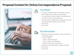 Proposal Context For Online Correspondence Proposal Ppt Show