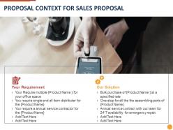 Proposal Context For Sales Proposal Ppt Powerpoint Presentation Slides Skills