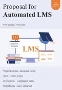 Proposal For Automated LMS Report Sample Example Document