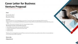 Proposal for business venture cover letter for business venture proposal