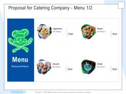 Proposal for catering company menu appetizers ppt powerpoint presentation file information