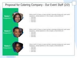 Proposal for catering company our event staff teamwork ppt powerpoint presentation outline