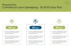 Proposal for commercial lawn upkeeping 30 60 90 days plan ppt powerpoint inspiration