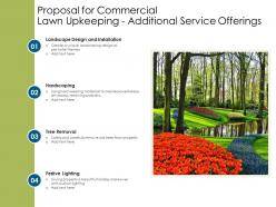 Proposal for commercial lawn upkeeping additional service offerings ppt powerpoint model
