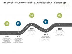 Proposal for commercial lawn upkeeping roadmap ppt powerpoint presentation pictures brochure