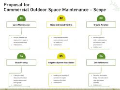 Proposal for commercial outdoor space maintenance scope ppt powerpoint presentation maker