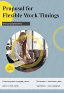 Proposal For Flexible Work Timings Report Sample Example Document