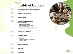 Proposal for food providing services powerpoint presentation slides