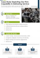 Proposal For Leadership Development Case Study Depicting Our Firm One Pager Sample Example Document