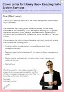 Proposal For Library Book For Cover Letter One Pager Sample Example Document