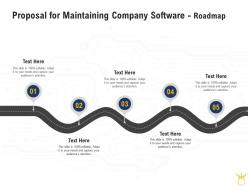 Proposal for maintaining company software roadmap ppt powerpoint rules