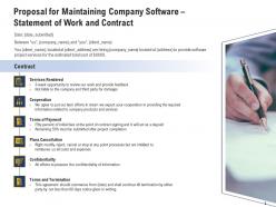 Proposal for maintaining company software statement of work and contract ppt shapes
