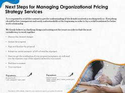 Proposal For Managing Organizational Pricing Strategy Powerpoint Presentation Slides