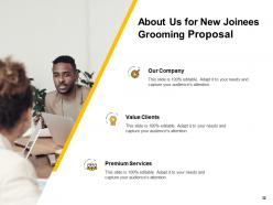Proposal for new joinees grooming powerpoint presentation slides