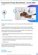 Proposal For Nurses Recruitment Cover Letter One Pager Sample Example Document