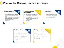 Proposal for opening health club scope ppt powerpoint presentation model inspiration