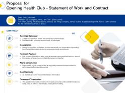 Proposal for opening health club statement of work and contract ppt powerpoint layouts