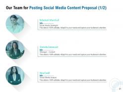 Proposal For Posting Social Media Content Powerpoint Presentation Slides