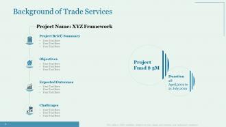 Proposal for trade services background of trade services