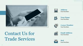 Proposal for trade services contact us for trade services