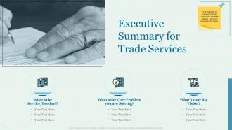 Proposal for trade services executive summary for trade services