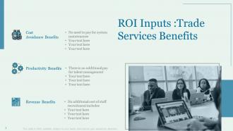 Proposal for trade services roi inputs trade services benefits