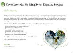 Proposal For Wedding Event Planning Powerpoint Presentation Slides