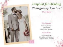 Proposal For Wedding Photography Contract Powerpoint Presentation Slides