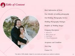Proposal for wedding photography services powerpoint presentation slides