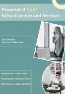 Proposal Of VoIP Infrastructure And Services Report Sample Example Document