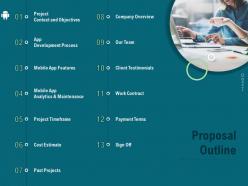 Proposal outline payment terms ppt infographics