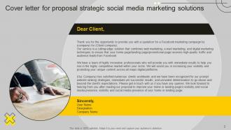Proposal Strategic Social Media Marketing Solutions Powerpoint Presentation Slides Content Ready Graphical