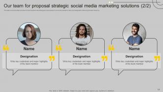 Proposal Strategic Social Media Marketing Solutions Powerpoint Presentation Slides Visual Graphical