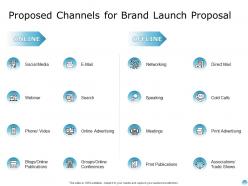 Proposed channels for brand launch proposal ppt powerpoint presentation infographics