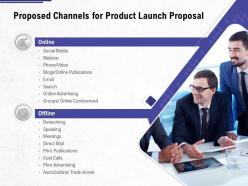 Proposed channels for product launch proposal ppt powerpoint presentation summary grid