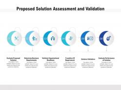 Proposed solution assessment and validation
