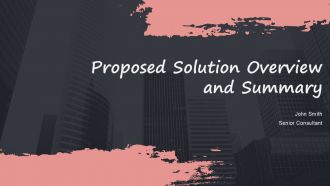 Proposed Solution Overview And Summary PPT Demonstration ACP